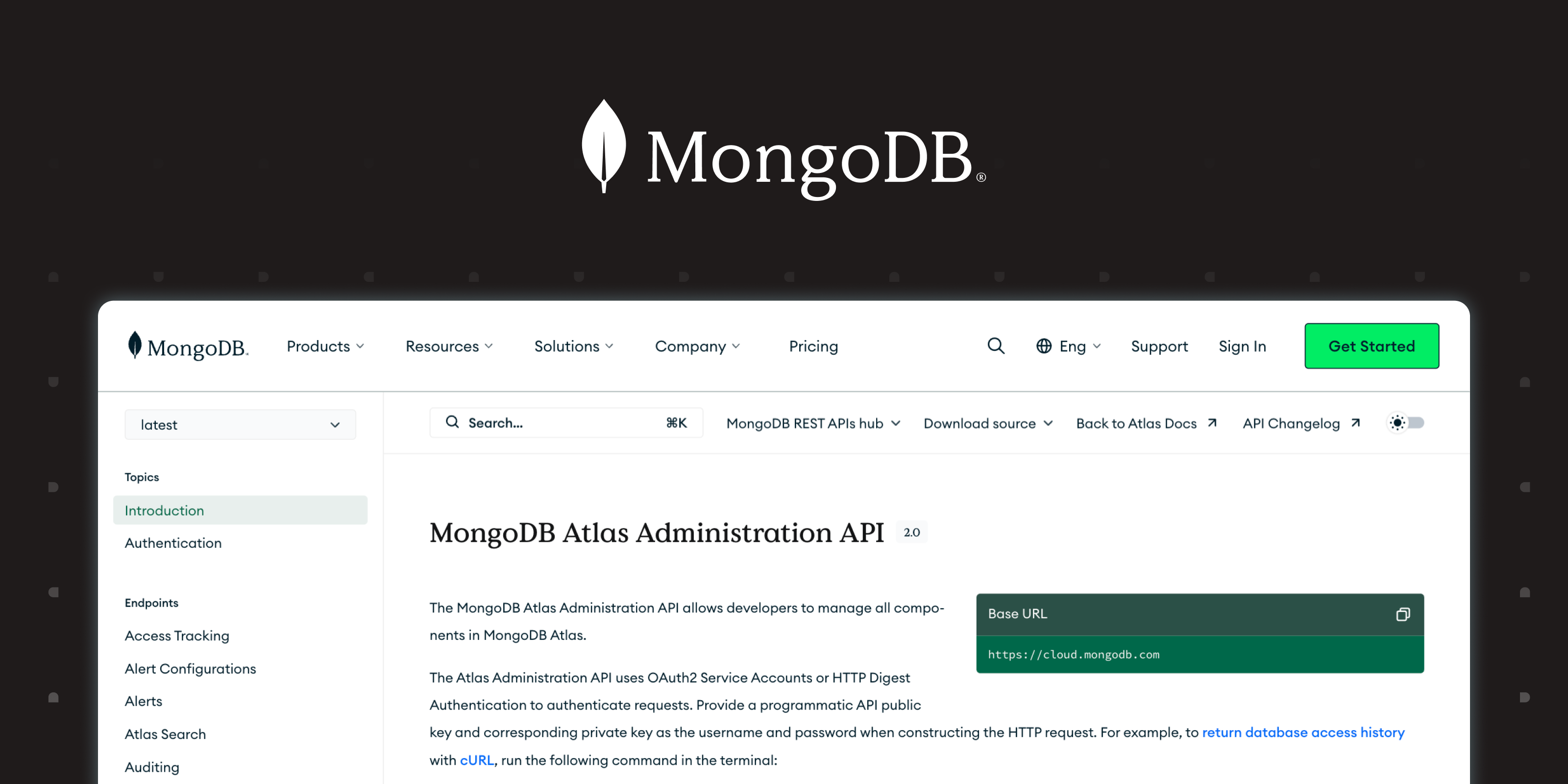 MongoDB API built on Bump.sh Embed